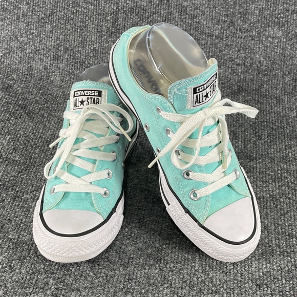 *Converse Chuck Taylor All Star Stripes Women’s Electric Aqua Sneakers Sz 6 - Picture 1 of 15